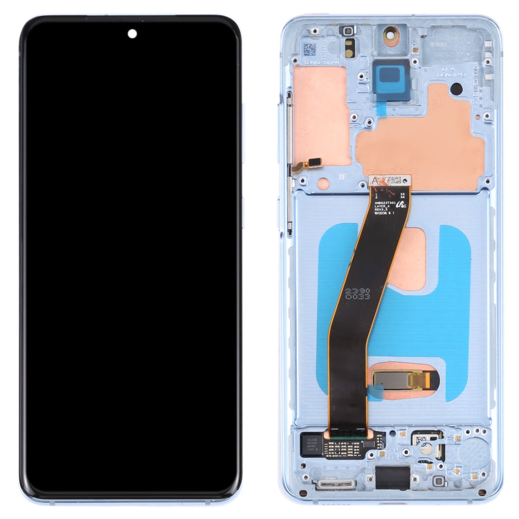 Original Dynamic AMOLED Material LCD Screen and Digitizer Full Assembly with Frame for