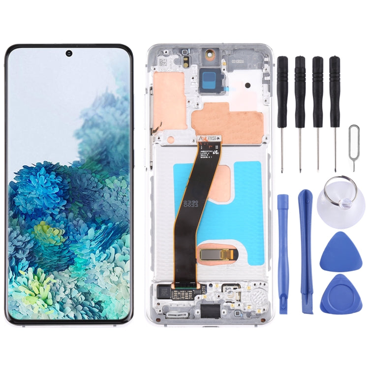 Original Dynamic AMOLED Material LCD Screen and Digitizer Full Assembly with Frame for