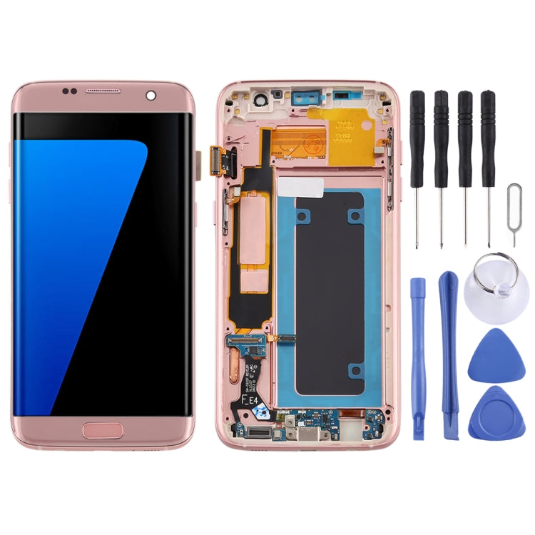 OLED LCD Screen for Samsung Galaxy S7 Edge / SM-G935F Digitizer Full Assembly with Frame