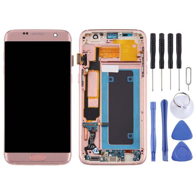 OLED LCD Screen for Samsung Galaxy S7 Edge / SM-G935F Digitizer Full Assembly with Frame