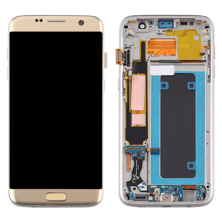 OLED LCD Screen for Samsung Galaxy S7 Edge / SM-G935F Digitizer Full Assembly with Frame
