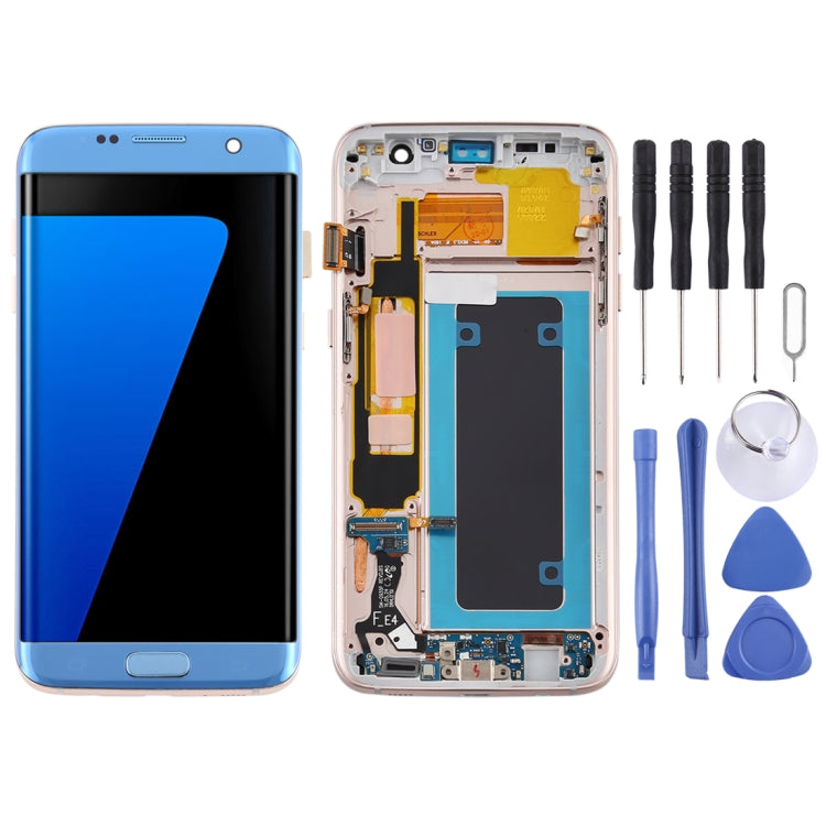OLED LCD Screen for Samsung Galaxy S7 Edge / SM-G935F Digitizer Full Assembly with Frame