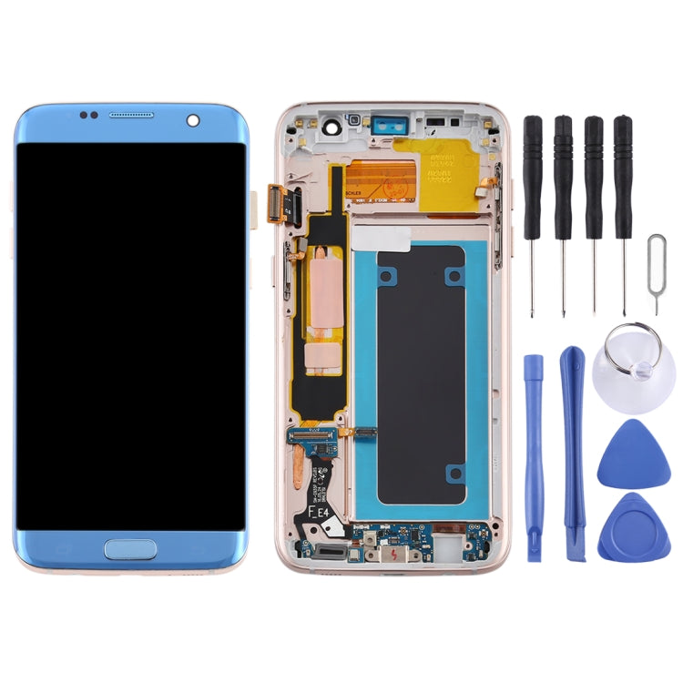 OLED LCD Screen for Samsung Galaxy S7 Edge / SM-G935F Digitizer Full Assembly with Frame