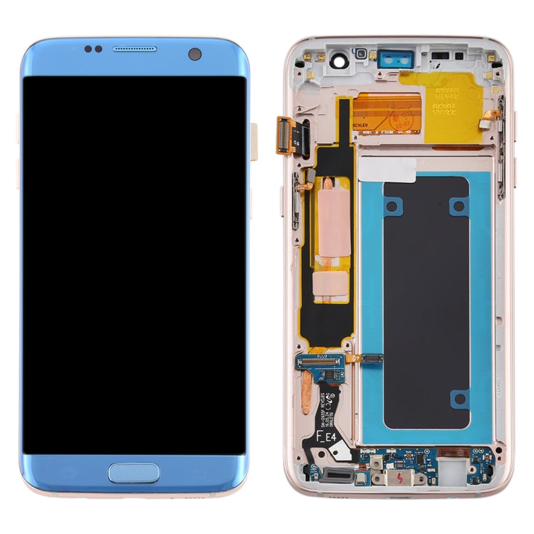 OLED LCD Screen for Samsung Galaxy S7 Edge / SM-G935F Digitizer Full Assembly with Frame