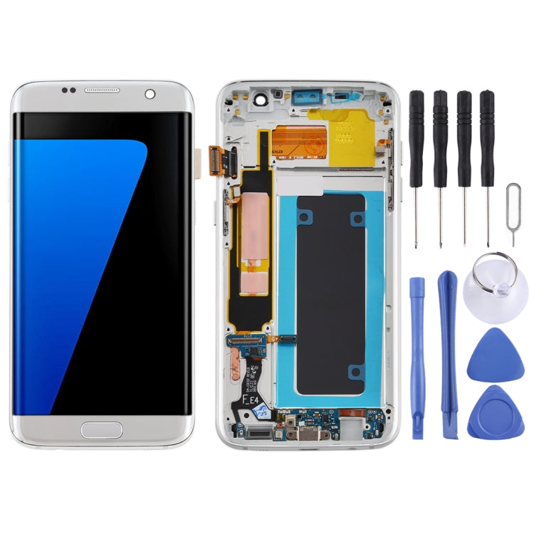 OLED LCD Screen for Samsung Galaxy S7 Edge / SM-G935F Digitizer Full Assembly with Frame