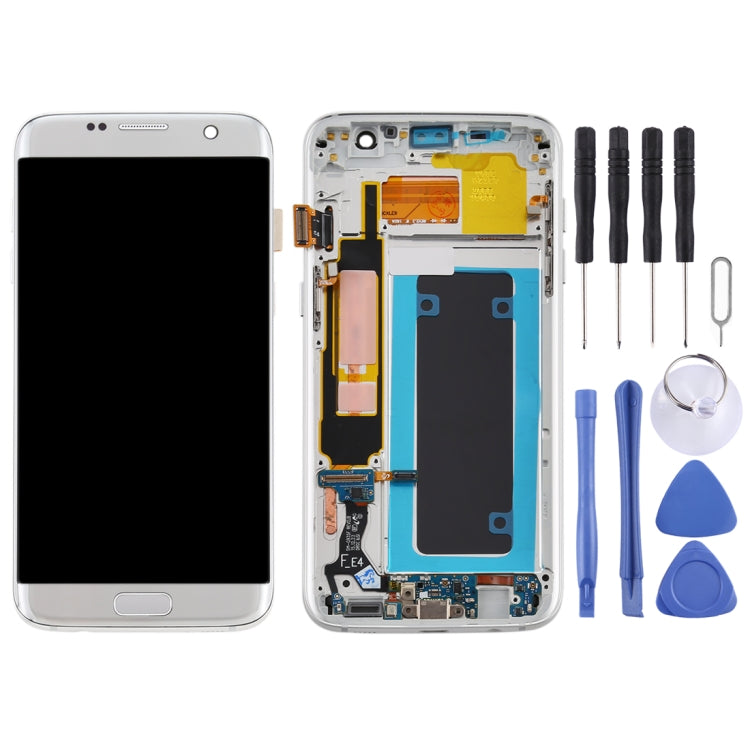 OLED LCD Screen for Samsung Galaxy S7 Edge / SM-G935F Digitizer Full Assembly with Frame