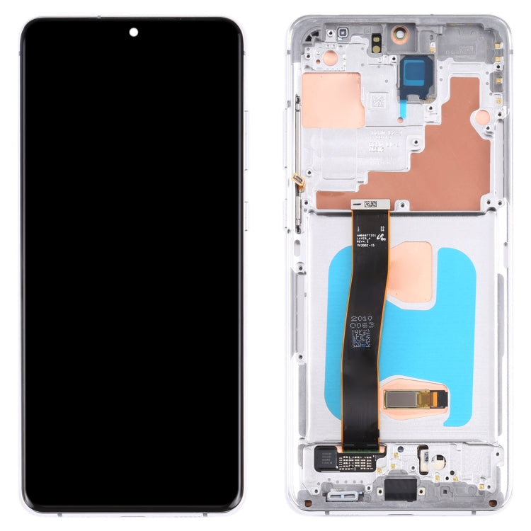 Original Super AMOLED LCD Screen for Samsung Galaxy S20 Ultra 4G/S20 Ultra 5G Digitizer Full Assembly with Frame