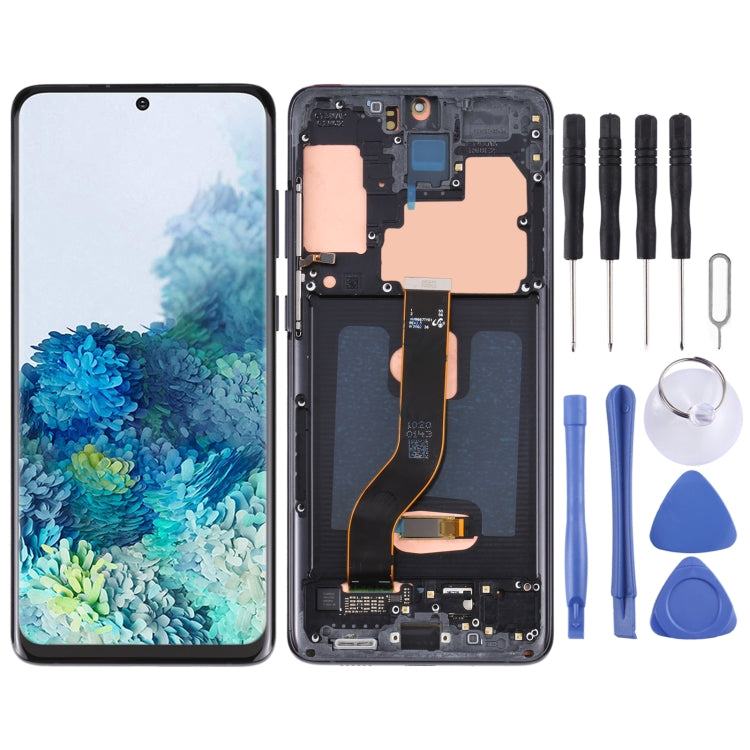 Original Super AMOLED LCD Screen for Samsung Galaxy S20+ 5G SM-G986B/G985 Digitizer Full Assembly with Frame