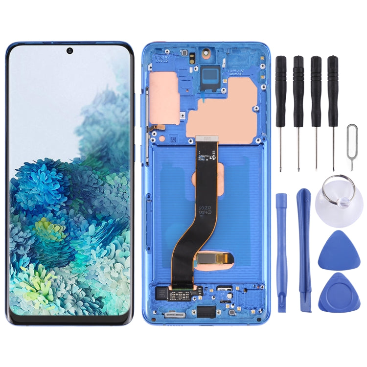 Original Super AMOLED LCD Screen for Samsung Galaxy S20+ 5G SM-G986B/G985 Digitizer Full Assembly with Frame