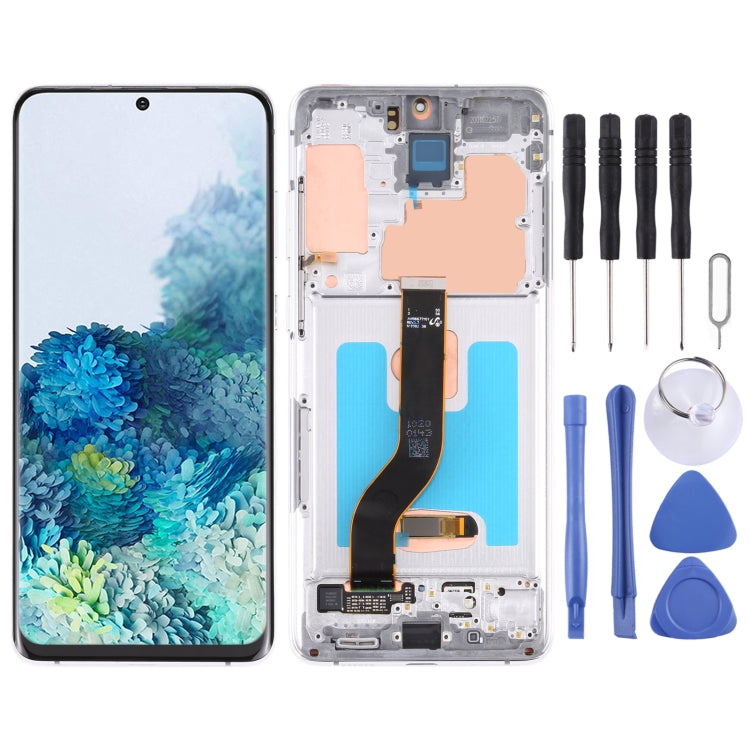 Original Super AMOLED LCD Screen for Samsung Galaxy S20+ 5G SM-G986B/G985 Digitizer Full Assembly with Frame