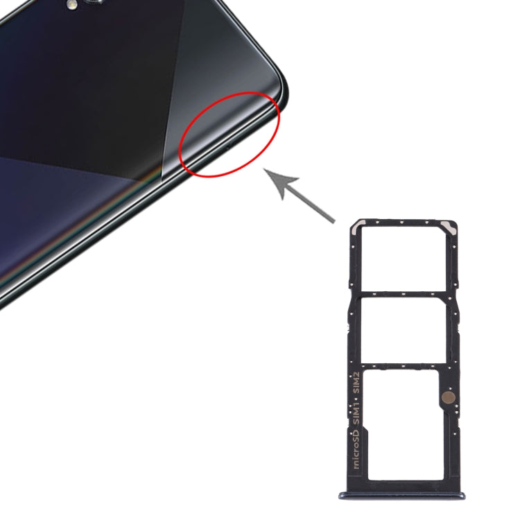 For Samsung Galaxy A50s SM-A507 SIM Card Tray + SIM Card Tray + Micro SD Card Tray