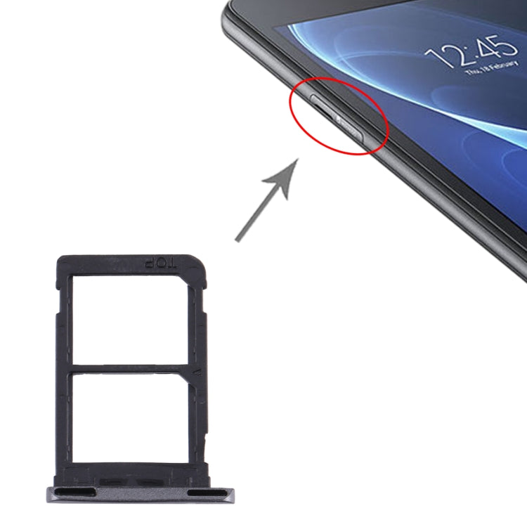 For Samsung Galaxy Tab A 7.0 (2016) SM-T285 SIM Card Tray + SIM Card Tray (Black)