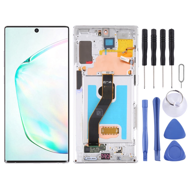 Original LCD Screen for Samsung Galaxy Note10+ 4G/Note10+ 5G SM-N976/N975 Digitizer Full Assembly With Frame