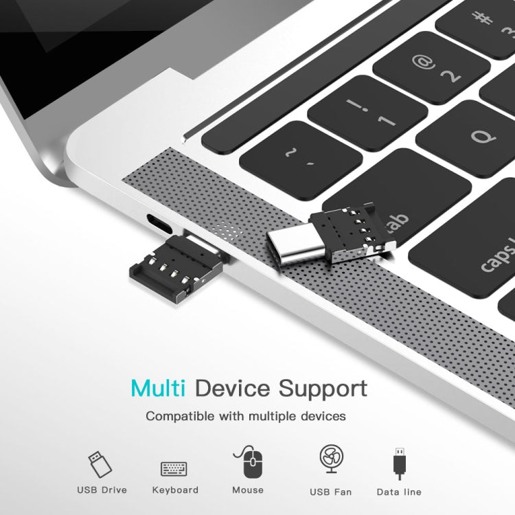Mini Aluminum Alloy USB-C / Type-C Male to USB Female OTG Adapter Connector