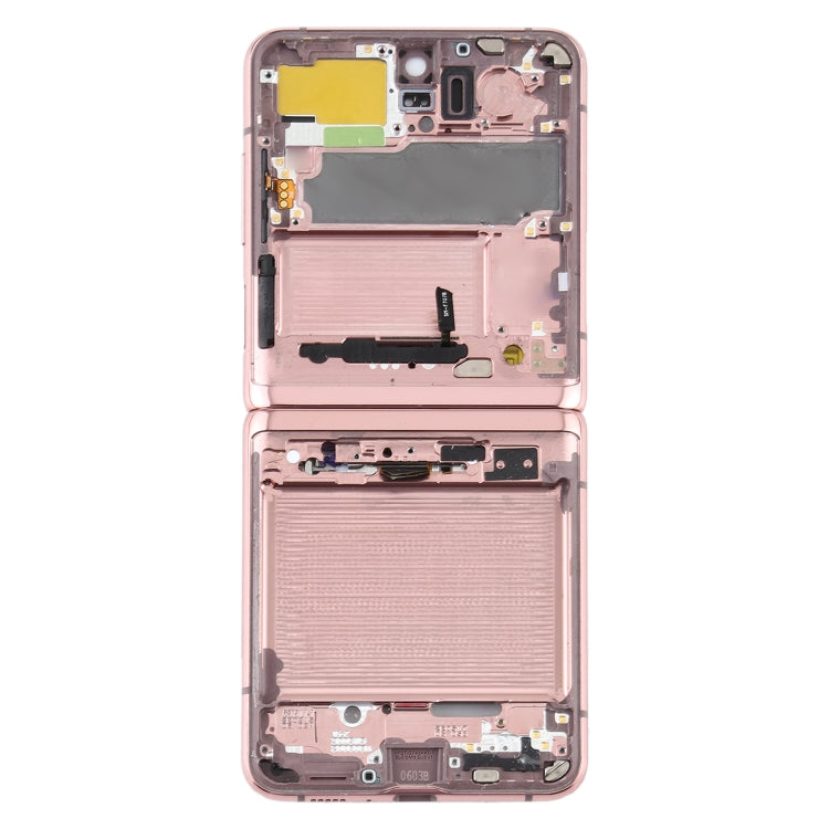 For Samsung Galaxy Z Flip 5G SM-F707  Middle Frame Bezel Plate (Pink)