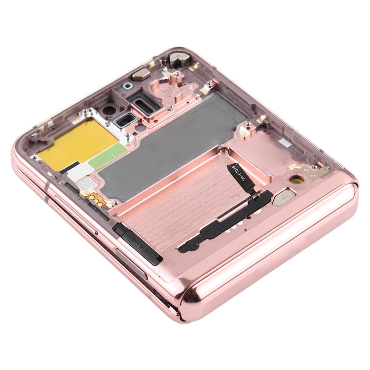 For Samsung Galaxy Z Flip 5G SM-F707  Middle Frame Bezel Plate (Pink)