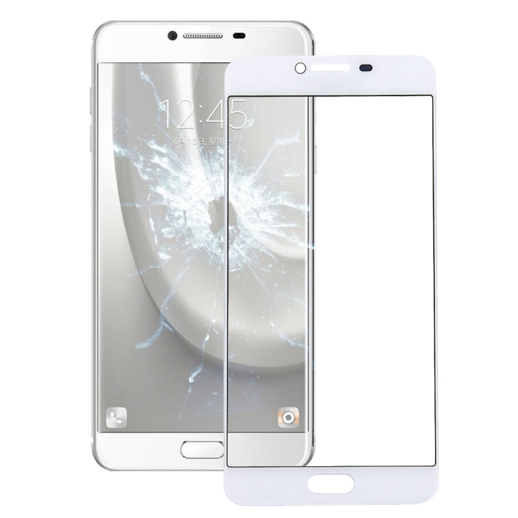 For Galaxy C5  Front Screen Outer Glass Lens (White)