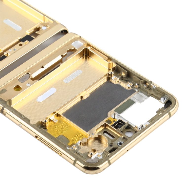 For Samsung Galaxy Z Flip 5G SM-F707 Top + Lower Middle Frame Bezel Plate (Gold)