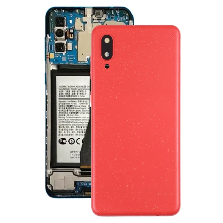 For Samsung Galaxy A02 Battery Back Cover with Camera Lens Cover
