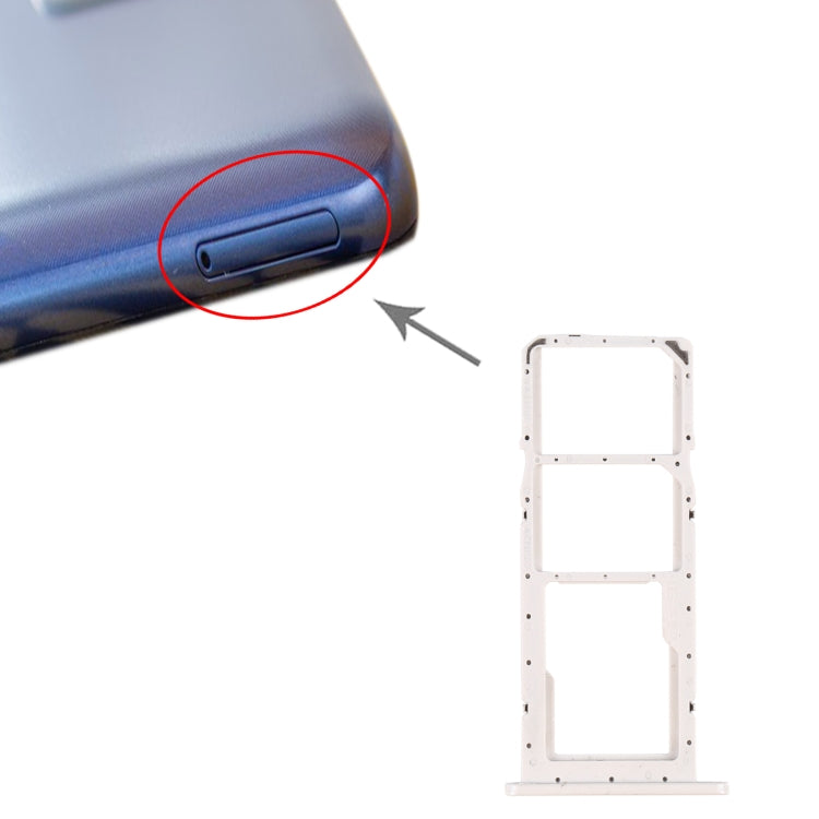 For Samsung Galaxy A02s SM-A025 SIM Card Tray + SIM Card Tray + Micro SD Card Tray