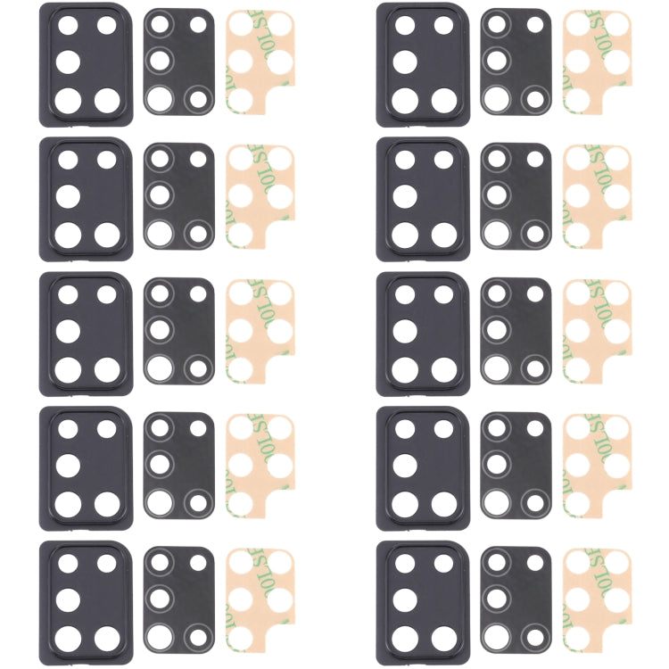 For Samsung Galaxy A31 SM-A315 10pcs Camera Lens Cover (Black)