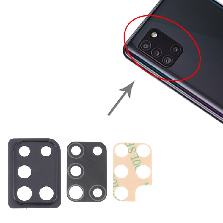 For Samsung Galaxy A31 SM-A315 10pcs Camera Lens Cover (Black)