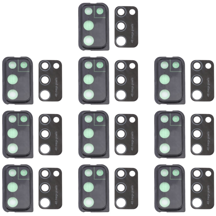 For Samsung Galaxy A41 SM-A415 10pcs Camera Lens Cover (Black)