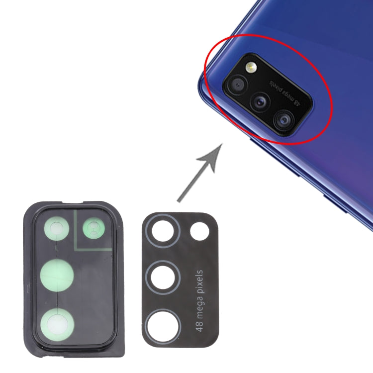 For Samsung Galaxy A41 SM-A415 10pcs Camera Lens Cover (Black)