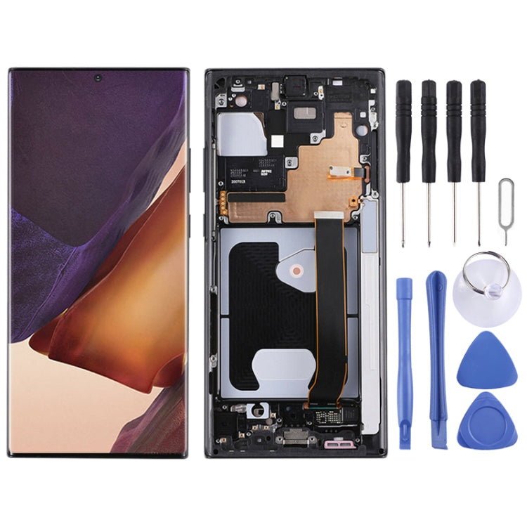 Original Super AMOLED LCD Screen for Samsung Galaxy Note20 Ultra 4G Digitizer Full Assembly With Frame