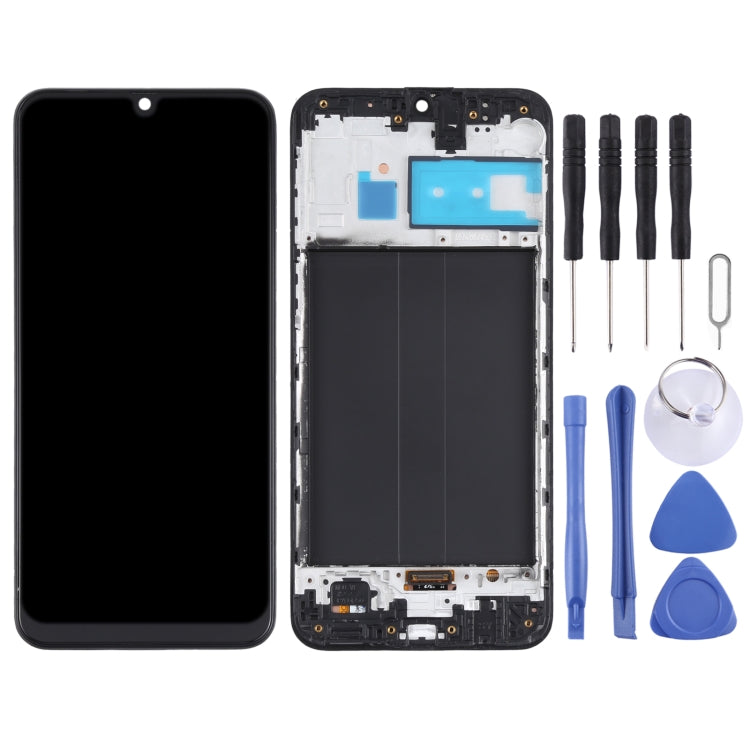 Original Super AMOLED LCD Screen and Digitizer Full Assembly with Frame (Black)