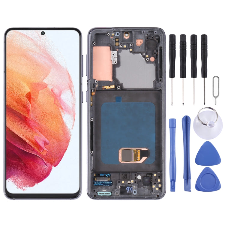 Original Super AMOLED LCD Screen For Samsung Galaxy S21 4G/S21 5G SM-G990 SM-G991 Digitizer Full Assembly with Frame