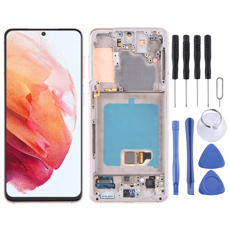 Original Super AMOLED LCD Screen For Samsung Galaxy S21 4G/S21 5G SM-G990 SM-G991 Digitizer Full Assembly with Frame