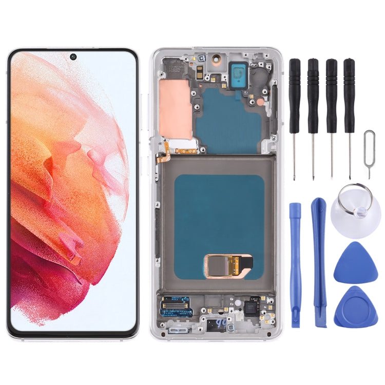 Original Super AMOLED LCD Screen For Samsung Galaxy S21 4G/S21 5G SM-G990 SM-G991 Digitizer Full Assembly with Frame