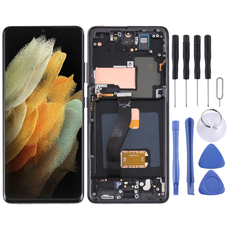 Original Super AMOLED LCD Screen For Samsung Galaxy S21 Ultra 5G SM-G998B Digitizer Full Assembly with Frame