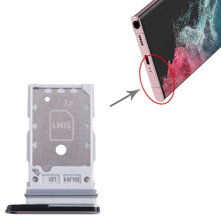 For Samsung Galaxy S22 Ultra 5G SM-S908B Original SIM Card Tray + SIM Card Tray