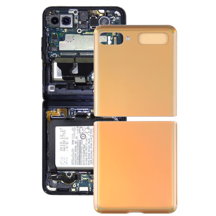For Samsung Galaxy Z Flip 4G SM-F700 Glass Battery Back Cover