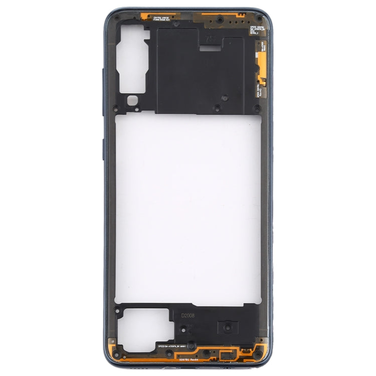 For Galaxy A70S  Rear Housing Frame with Side Keys (Black)