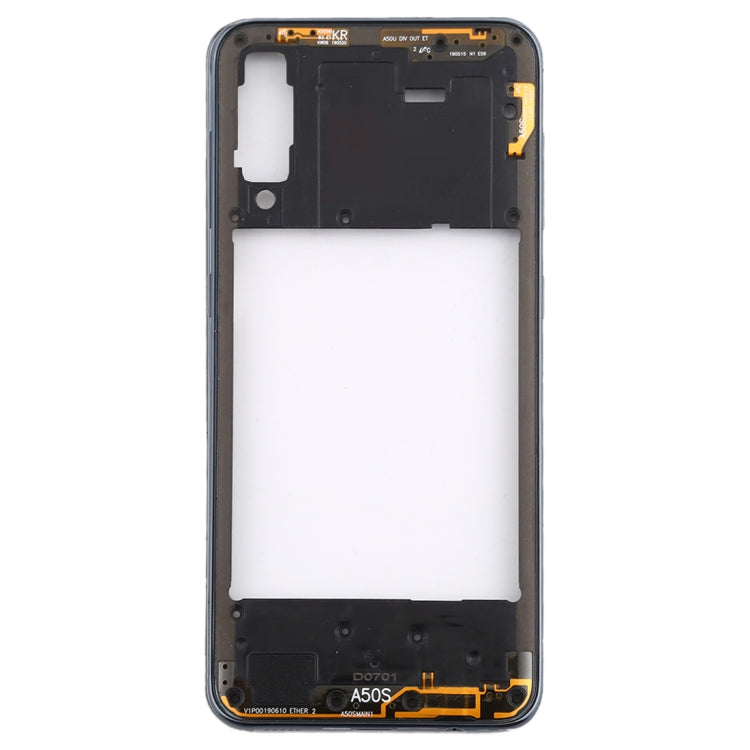 For Galaxy A50s  Rear Housing Frame with Side Keys (Black)