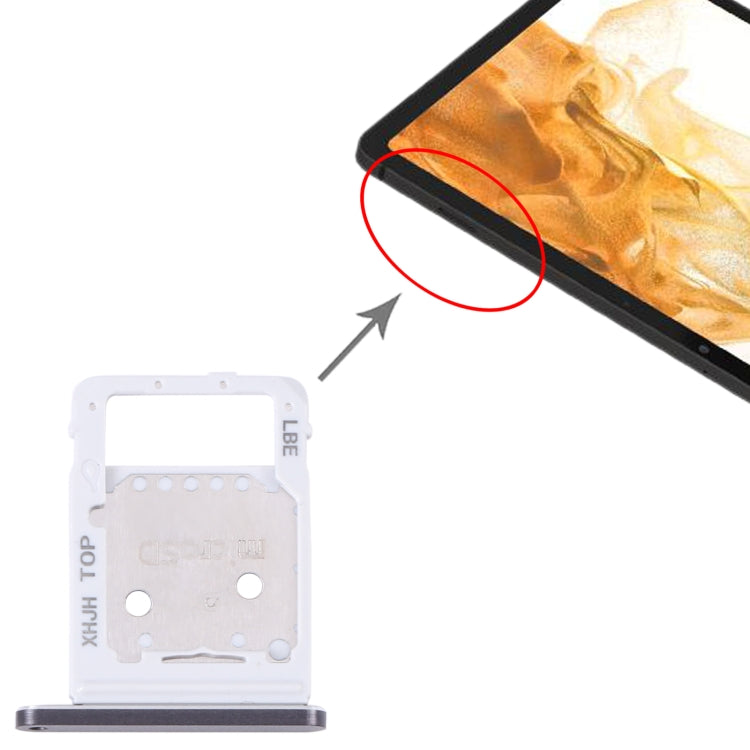 For Samsung Galaxy Tab S8+ SM-X800 Original SIM Card Tray + Micro SD Card Tray