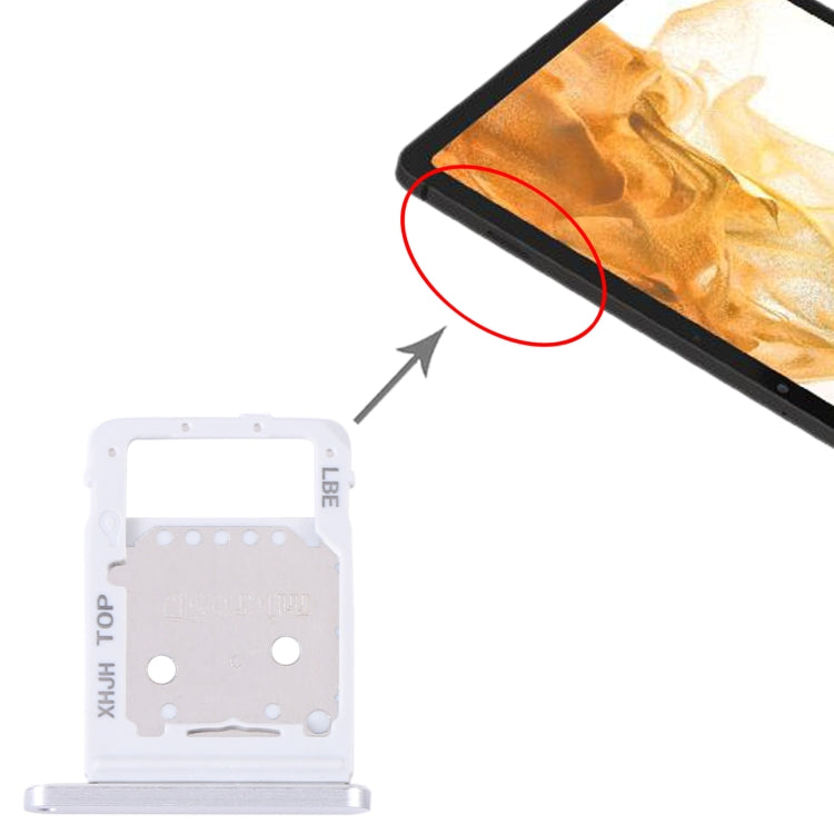 For Samsung Galaxy Tab S8+ SM-X800 Original SIM Card Tray + Micro SD Card Tray