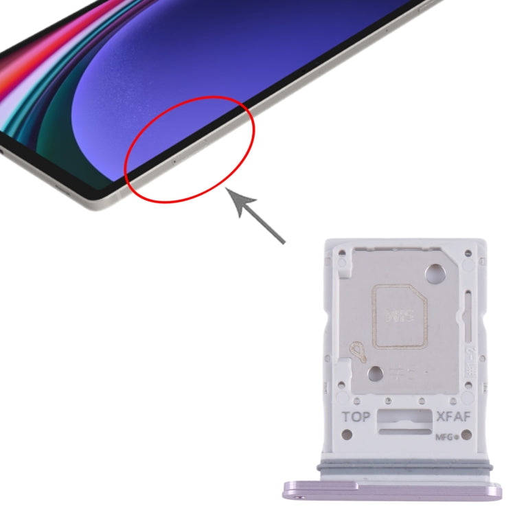 Original SIM + Micro SD Card Tray for Samsung Galaxy Tab S9+