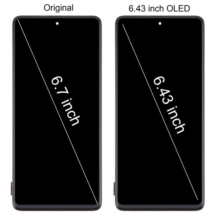 For Samsung Galaxy A71 4G SM-A715F 6.43 inch OLED LCD Screen Digitizer Full Assembly with Frame  - Black