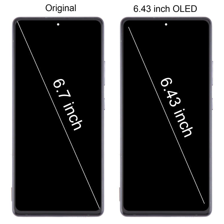 For Samsung Galaxy A71 5G SM-A716B 6.43 inch OLED LCD Screen Digitizer Full Assembly with Frame  - Black