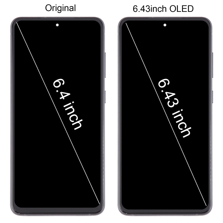 For Samsung Galaxy S21 FE 5G SM-G990B 6.43 inch EU Version OLED LCD Screen Digitizer Full Assembly with Frame  - Black