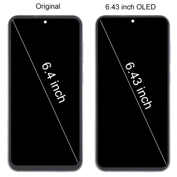 For Samsung Galaxy S23 FE SM-S711B 6.43 inch OLED LCD Screen Digitizer Full Assembly with Frame  - Black