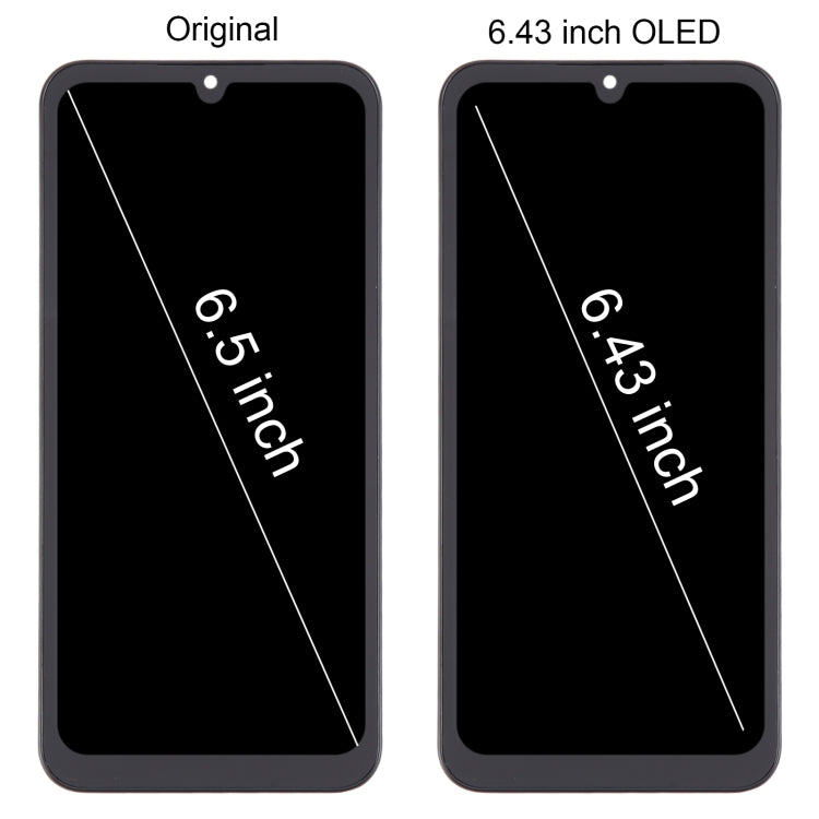 For Samsung Galaxy A25 SM-A256B 6.43 inch OLED LCD Screen Digitizer Full Assembly with Frame  - Black