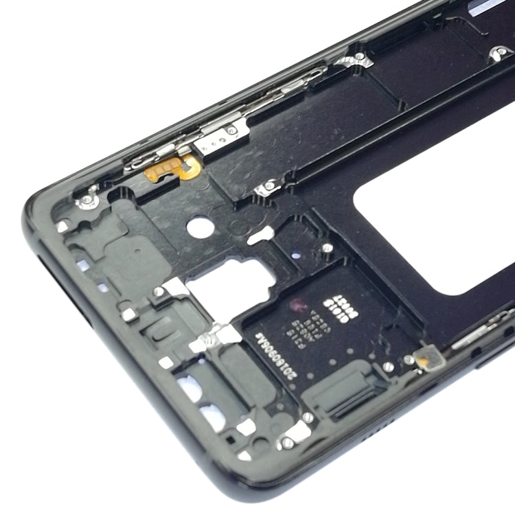 For Galaxy A8+ (2018), A730F, A730F/DS Front Housing LCD Frame Bezel Plate (Black)