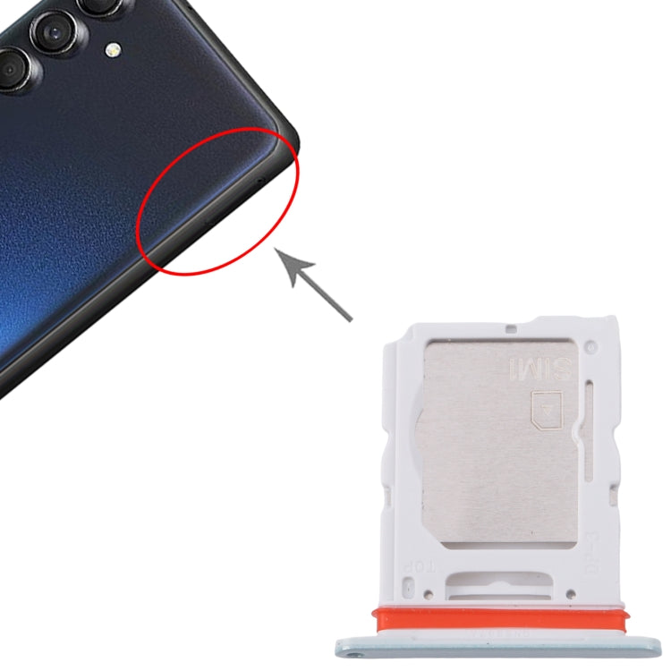 For Samsung Galaxy M55 SM-M556B Original SIM Card Tray + SIM Card Tray / Micro SD Card Tray