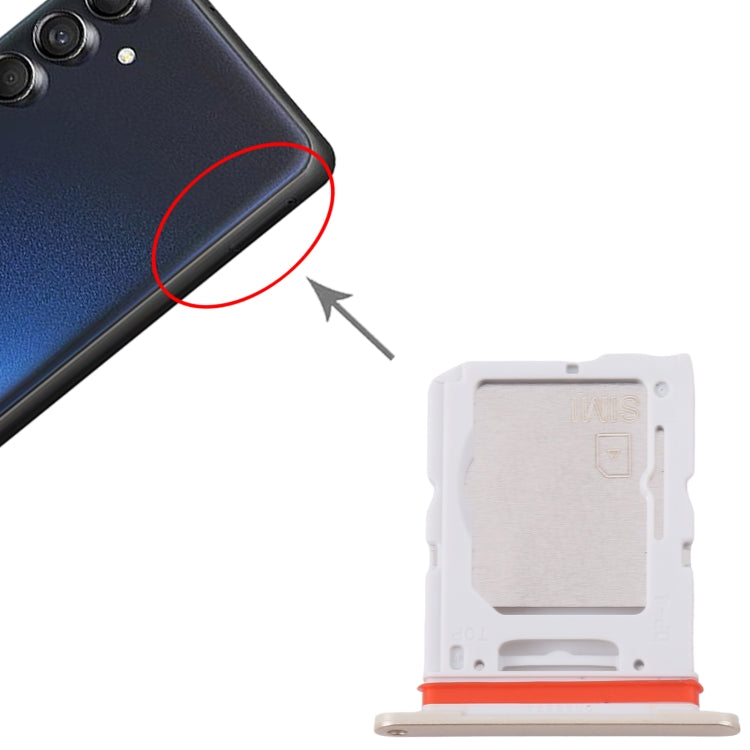 For Samsung Galaxy M55 SM-M556B Original SIM Card Tray + SIM Card Tray / Micro SD Card Tray