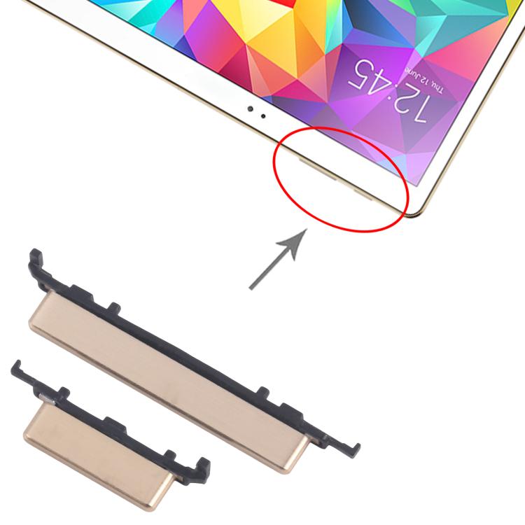 For Samsung Galaxy Tab S 10.5 SM-T800/T805 Original Power Button and Volume Control Button  - Gold